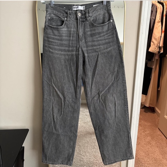 Garage Lowrise Baggy Jeans - Gray Wash - Picture 1 of 2